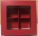 Коробка для конфет 11х11х3 - Красная
